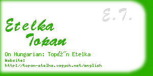 etelka topan business card